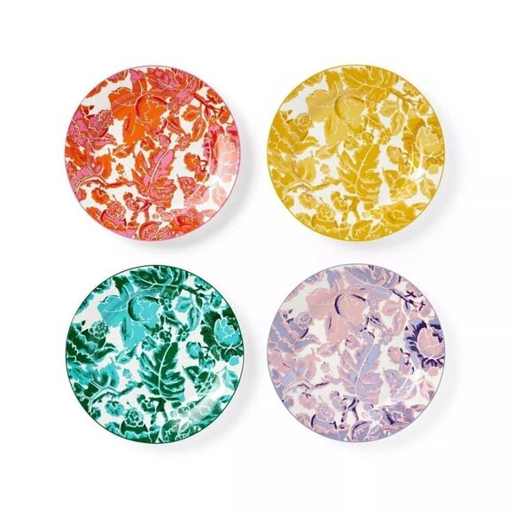 DVF for Target Floral Toile‎ 4pc Salad Plate Set - Diane Von Furstenberg - Picture 1 of 6